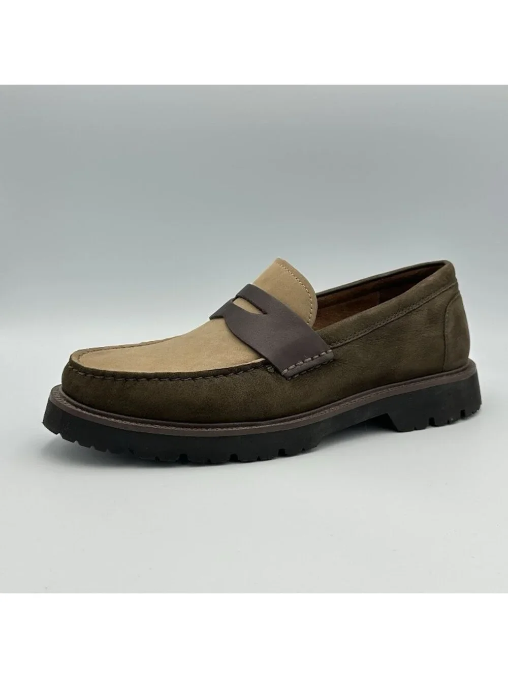 Cole Haan GrandPro Crew Penny Loafers Men's Size 7.5 Brown Suede Shoes C38731